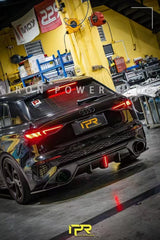 Audi S3 A3 S-line (with s-line bumper) 8Y 2021 2022 2023 2024 with Aftermarket Parts - Rear Diffuser Pre-preg Carbon Fiber from Karbel Carbon