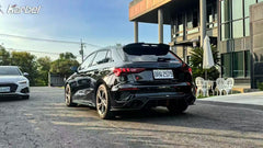 Audi S3 A3 S-line (with s-line bumper) 8Y 2021 2022 2023 2024 with Aftermarket Parts - Rear Diffuser Pre-preg Carbon Fiber from Karbel Carbon