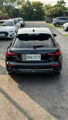 Audi S3 A3 S-line (with s-line bumper) 8Y 2021 2022 2023 2024 with Aftermarket Parts - Rear Diffuser Pre-preg Carbon Fiber from Karbel Carbon