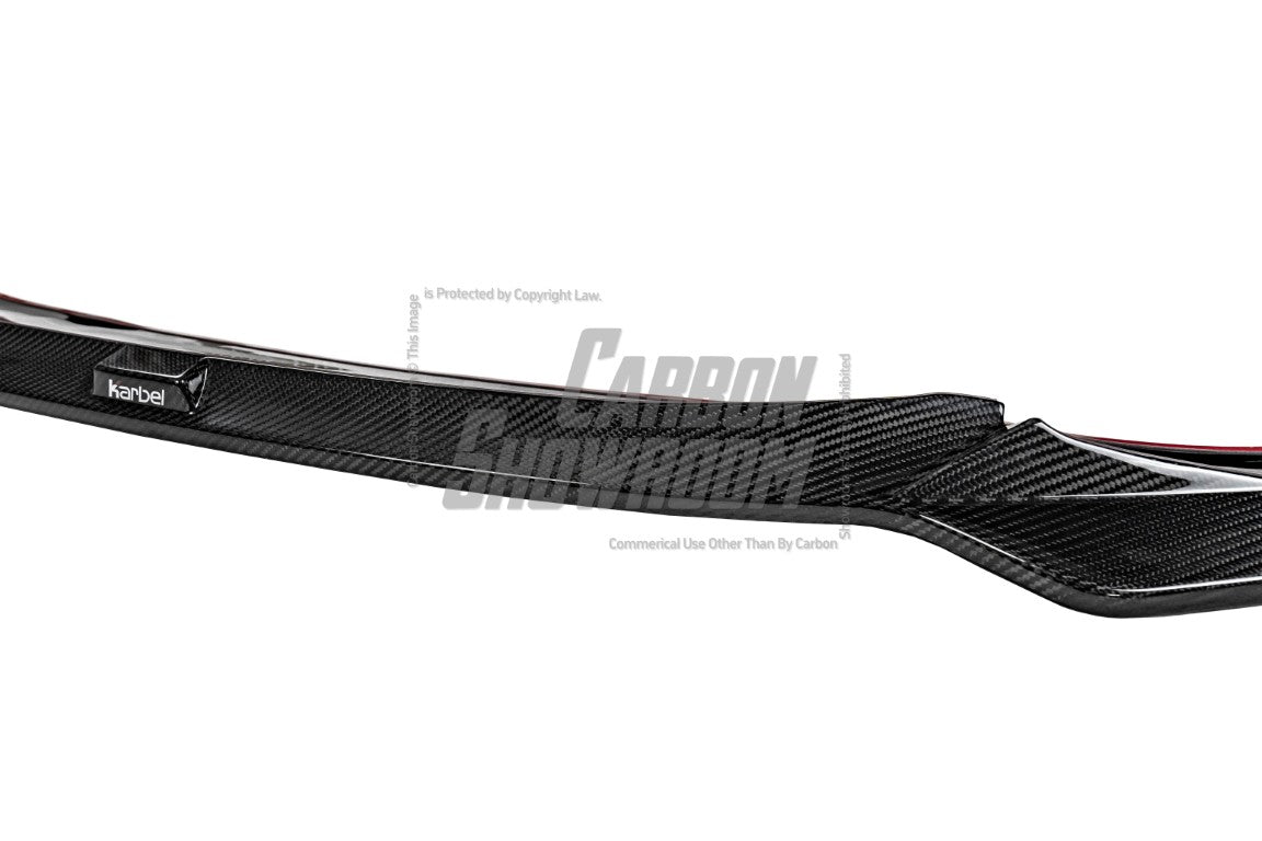 BMW X3 (with M-package bumper) G01 Pre-LCI 2019-2021 & X4 (with M-package bumper) G02 Pre-LCI 2019 2020 2021 with Aftermarket Parts - Front Lip Pre-preg Carbon Fiber from Karbel Carbon