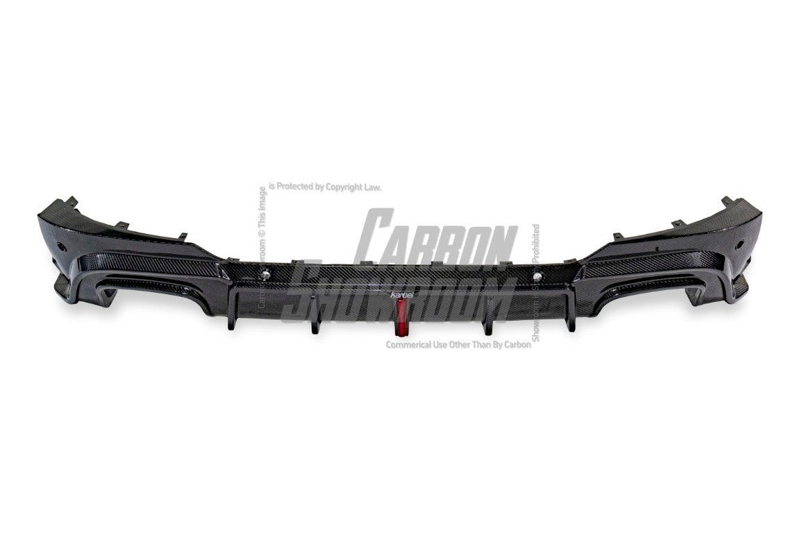 BMW X4 G02 Pre-LCI 2019 2020 2021 with Aftermarket Parts - Rear Diffuser & Canards Pre-preg Carbon Fiber from Karbel Carbon