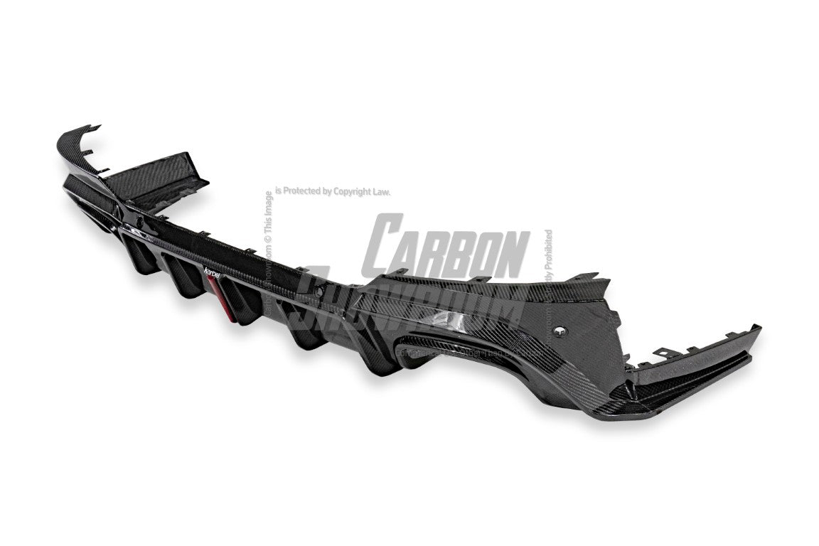 BMW X4 G02 Pre-LCI 2019 2020 2021 with Aftermarket Parts - Rear Diffuser & Canards Pre-preg Carbon Fiber from Karbel Carbon