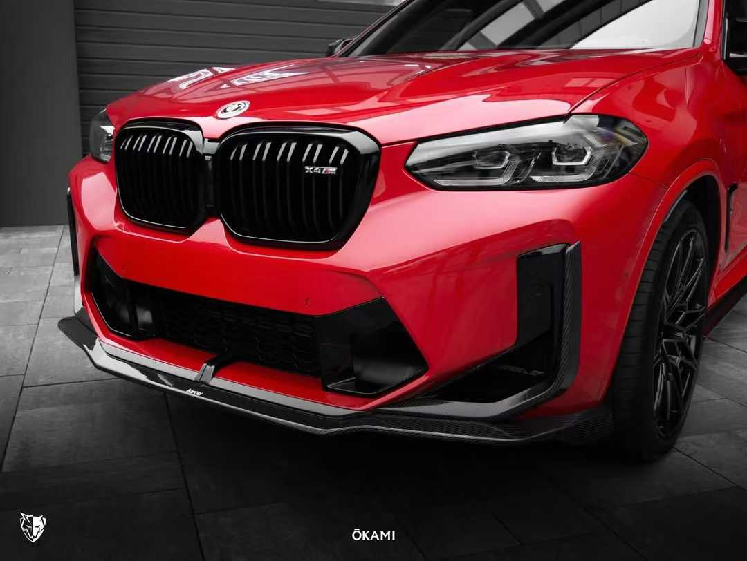BMW X3M X3MC F97 LCI 2022-ON & X4M X4MC F98 LCI 2022-ON with Aftermarket Parts - Upper Valences Pre-preg Carbon Fiber from Karbel Carbon