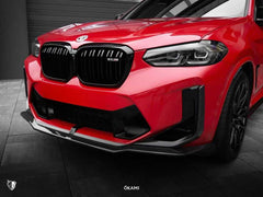 BMW X3M X3MC F97 LCI 2022-ON & X4M X4MC F98 LCI 2022-ON with Aftermarket Parts - Upper Valences Pre-preg Carbon Fiber from Karbel Carbon
