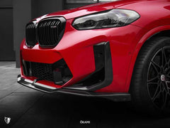 BMW X3M X3MC F97 LCI 2022-ON & X4M X4MC F98 LCI 2022-ON with Aftermarket Parts - Front Lip Pre-preg Carbon Fiber from Karbel Carbon