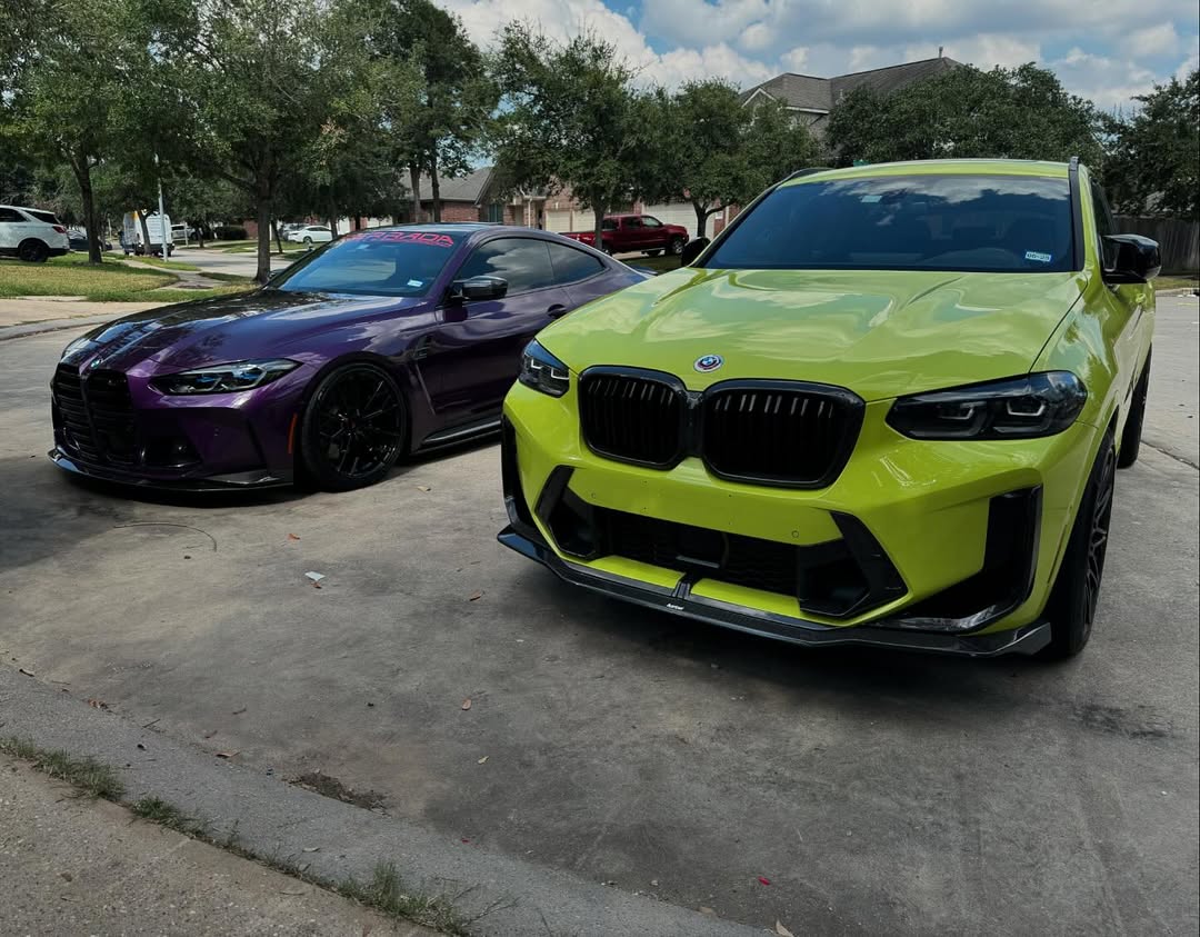 BMW X3M X3MC F97 LCI 2022-ON & X4M X4MC F98 LCI 2022-ON with Aftermarket Parts - Front Lip Pre-preg Carbon Fiber from Karbel Carbon