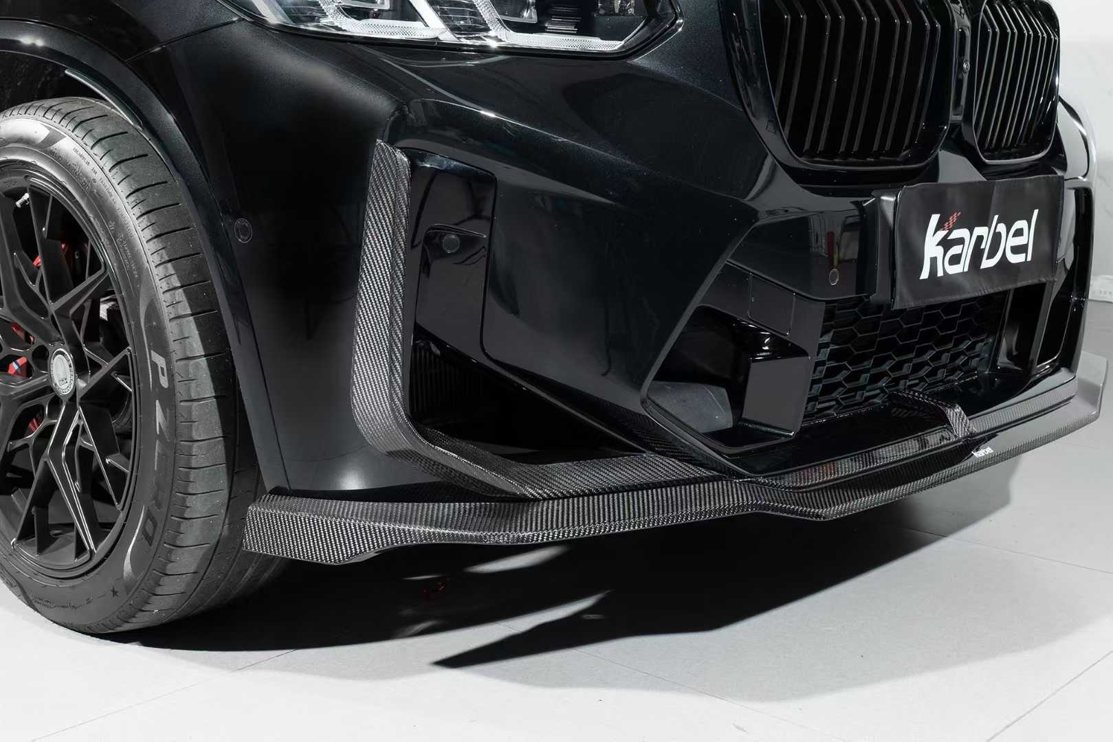 BMW X3M X3MC F97 LCI 2022-ON & X4M X4MC F98 LCI 2022-ON with Aftermarket Parts - Upper Valences Pre-preg Carbon Fiber from Karbel Carbon