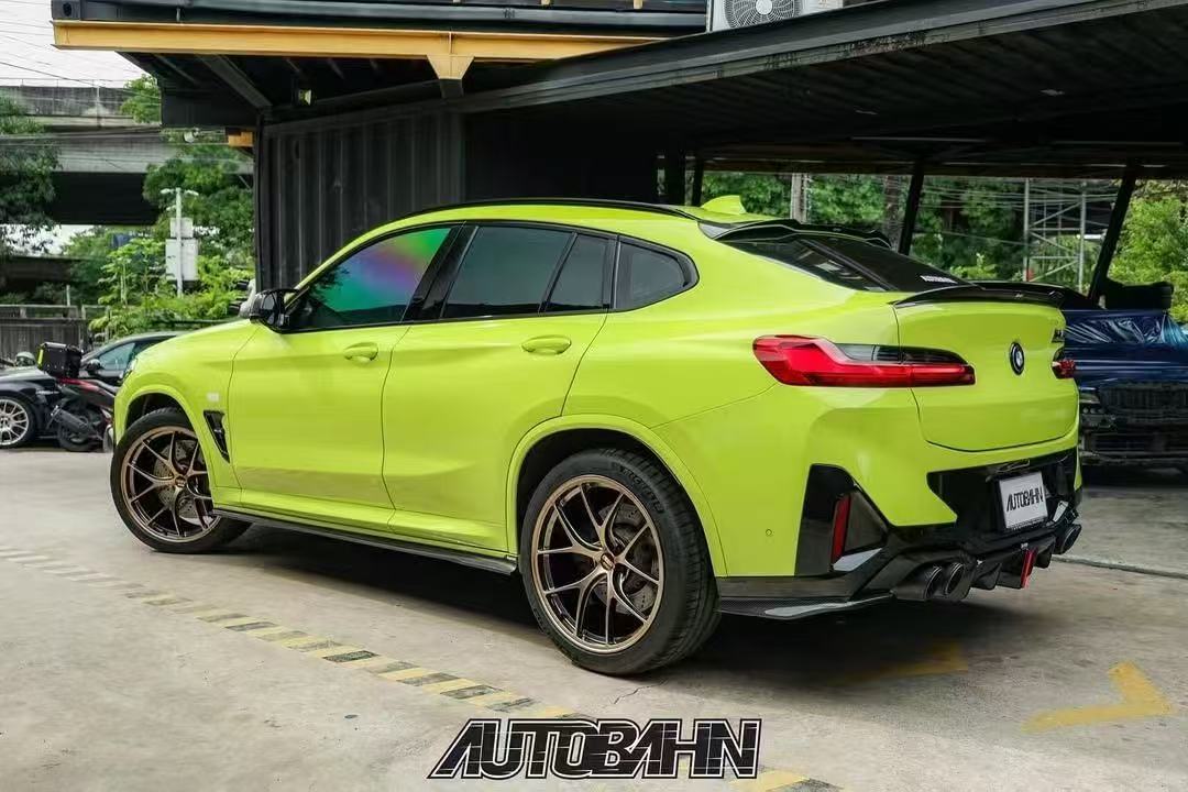 BMW X4M X4MC F98 (Fits Both Pre-LCI & LCI) 2019 2020 2021 2022 2023 2024 & X4 G02 (Fits Both Pre-LCI & LCI) 2019 2020 2021 2022 2023 2024 with Aftermarket Parts - Rear Roof Spoiler Pre-preg Carbon Fiber from Karbel Carbon