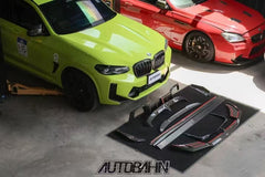 BMW X3M X3MC F97 LCI 2022-ON & X4M X4MC F98 LCI 2022-ON with Aftermarket Parts - Upper Valences Pre-preg Carbon Fiber from Karbel Carbon
