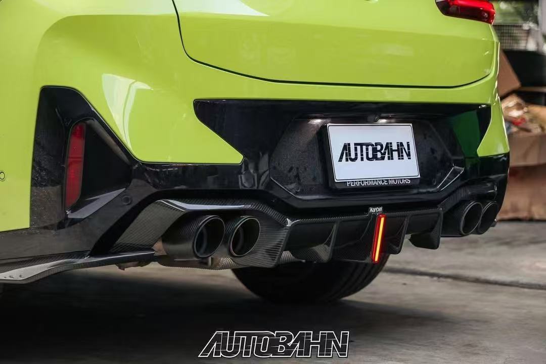 BMW X4M X4MC F98 LCI 2022-ON with Aftermarket Parts - Rear Diffuser & Canards Pre-preg Carbon Fiber from Karbel Carbon