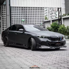 BMW i5 xDrive40 / i5 eDrive40 (with M-package bumper, does not fit base mode) / i5 M60 G60 G61 2024-ON & 5 Series 540i xDrive / 530i xDrive / 530i (with M-package bumper, does not fit base model) / 550e xDrive G60 G61 2024-ON with Aftermarket Parts - V2 Style Pre-preg Carbon Fiber Front Canards from Karbel Carbon