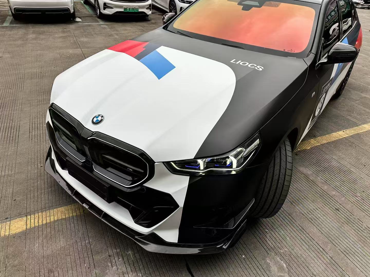 BMW i5 xDrive40 / i5 eDrive40 (with M-package bumper, does not fit base mode) / i5 M60 G60 G61 2024-ON & 5 Series 540i xDrive / 530i xDrive / 530i (with M-package bumper, does not fit base model) / 550e xDrive G60 G61 2024-ON with Aftermarket Parts - V2 Style Pre-preg Carbon Fiber Front Canards from Karbel Carbon