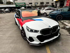 BMW i5 xDrive40 / i5 eDrive40 (with M-package bumper, does not fit base mode) / i5 M60 G60 G61 2024-ON & 5 Series 540i xDrive / 530i xDrive / 530i (with M-package bumper, does not fit base model) / 550e xDrive G60 G61 2024-ON with Aftermarket Parts - V2 Style Pre-preg Carbon Fiber Front Canards from Karbel Carbon