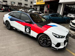 BMW i5 xDrive40 / i5 eDrive40 (with M-package bumper, does not fit base mode) / i5 M60 G60 G61 2024-ON & 5 Series 540i xDrive / 530i xDrive / 530i (with M-package bumper, does not fit base model) / 550e xDrive G60 G61 2024-ON with Aftermarket Parts - V2 Style Pre-preg Carbon Fiber Front Canards from Karbel Carbon