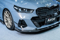 BMW i5 xDrive40 / i5 eDrive40 (with M-package bumper, does not fit base mode) / i5 M60 G60 G61 2024-ON & 5 Series 540i xDrive / 530i xDrive / 530i (with M-package bumper, does not fit base model) / 550e xDrive G60 G61 2024-ON with Aftermarket Parts - V1 Style Pre-preg Carbon Fiber Front Lip from Karbel Carbon