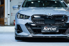 BMW i5 xDrive40 / i5 eDrive40 (with M-package bumper, does not fit base mode) / i5 M60 G60 G61 2024-ON & 5 Series 540i xDrive / 530i xDrive / 530i (with M-package bumper, does not fit base model) / 550e xDrive G60 G61 2024-ON with Aftermarket Parts - V1 Style Pre-preg Carbon Fiber Front Lip from Karbel Carbon