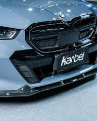 BMW i5 xDrive40 / i5 eDrive40 (with M-package bumper, does not fit base mode) / i5 M60 G60 G61 2024-ON & 5 Series 540i xDrive / 530i xDrive / 530i (with M-package bumper, does not fit base model) / 550e xDrive G60 G61 2024-ON with Aftermarket Parts - Pre-preg Carbon Fiber Front Bumper Lower Center Grill Trim from Karbel Carbon