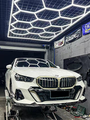BMW i5 xDrive40 / i5 eDrive40 (with M-package bumper, does not fit base mode) / i5 M60 G60 G61 2024-ON & 5 Series 540i xDrive / 530i xDrive / 530i (with M-package bumper, does not fit base model) / 550e xDrive G60 G61 2024-ON with Aftermarket Parts - V1 Style Pre-preg Carbon Fiber Front Lip from Karbel Carbon