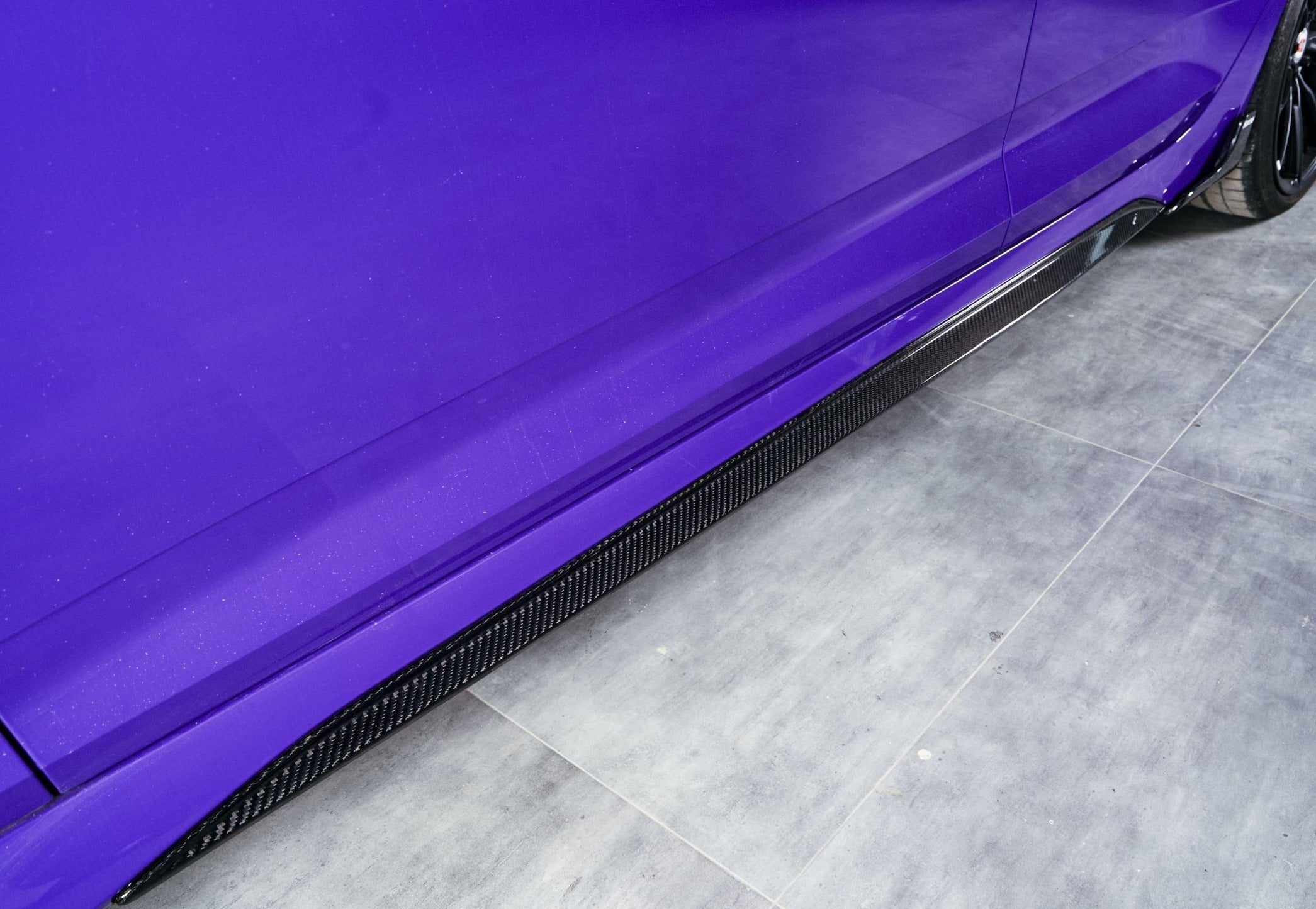 Audi RS5 B9.5 2020 2021 2022 2023 2024 2025 with Aftermarket Parts - Side Skirt Overlay Trim Dry Pre-preg Carbon Fiber from Karbel Carbon
