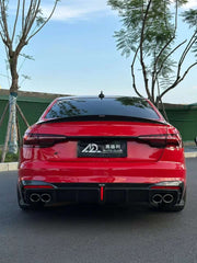 Karbel Carbon Dry Carbon Fiber Rear Diffuser Ver.1 with Brake Light for Audi S4 2020-ON B9.5