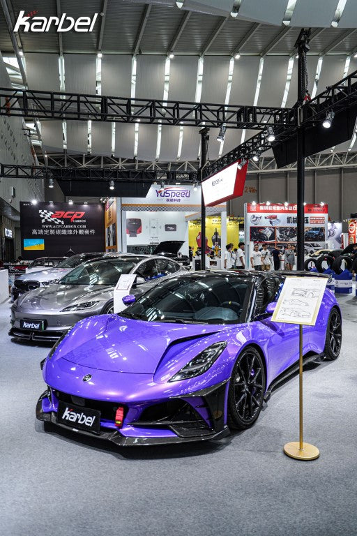 Lotus Emira 3.6 V6 2.0 Four-cylinder 2022-ON with Aftermarket Parts - Front Bumper Vents Dry Pre-preg Carbon Fiber from Karbel Carbon