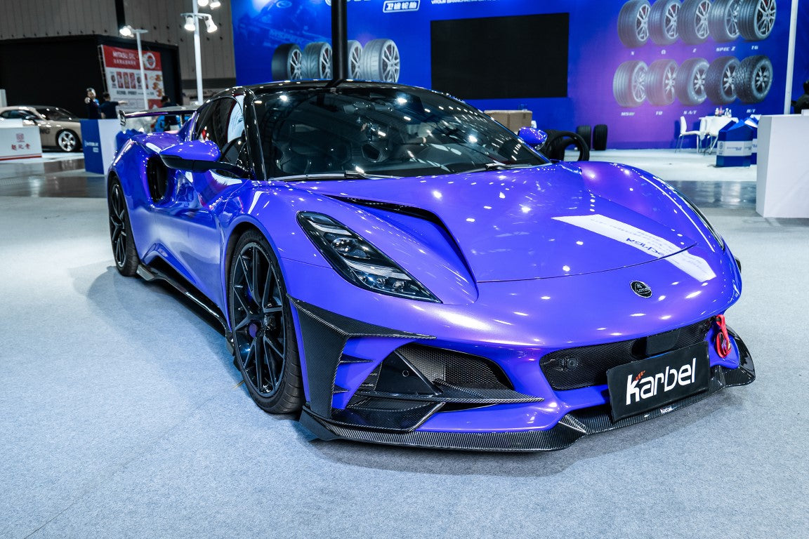 Lotus Emira 3.6 V6 2.0 Four-cylinder 2022-ON with Aftermarket Parts - Front Bumper Vents Dry Pre-preg Carbon Fiber from Karbel Carbon