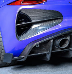 Lotus Emira 3.6 V6 2.0 Four-cylinder 2022-ON with Aftermarket Parts - Pre-preg Carbon Fiber Rear Bumper Vent Trim from Karbel Carbon
