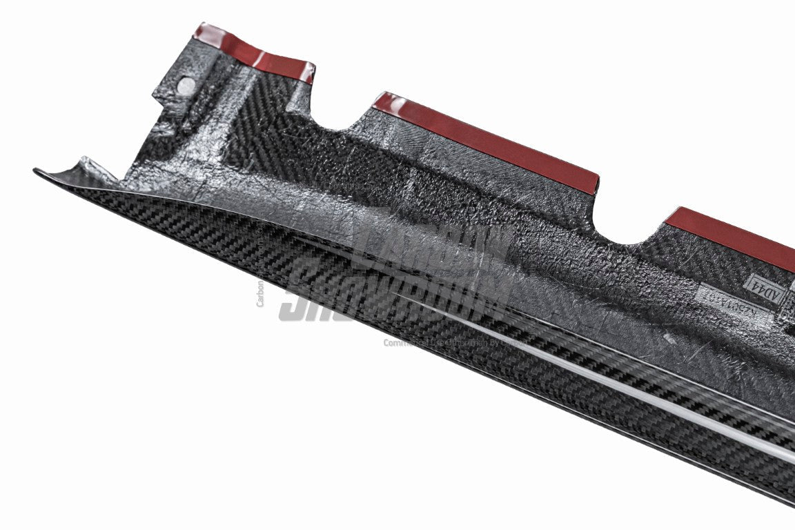 Porsche 718 Cayman / Boxster / GTS / GT4 / Spyder 2017-ON with Aftermarket Parts - Side Skirts Double-sided Pre-preg Carbon Fiber from Karbel Carbon