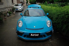 Porsche 911 991.2 GT3 2018 2019 with Aftermarket Parts - Front Canards Pre-preg Carbon Fiber from Karbel Carbon