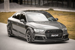 Audi RS3 S3 A3 8V.5 2017 2018 2019 2020 (without blind assist) with Aftermarket Parts - Mirror Caps Dry Pre-preg Carbon Fiber from Karbel Carbon