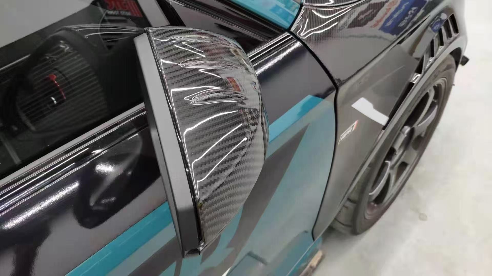 Audi RS3 S3 A3 8V.5 2017 2018 2019 2020 (without blind assist) with Aftermarket Parts - Mirror Caps Dry Pre-preg Carbon Fiber from Karbel Carbon