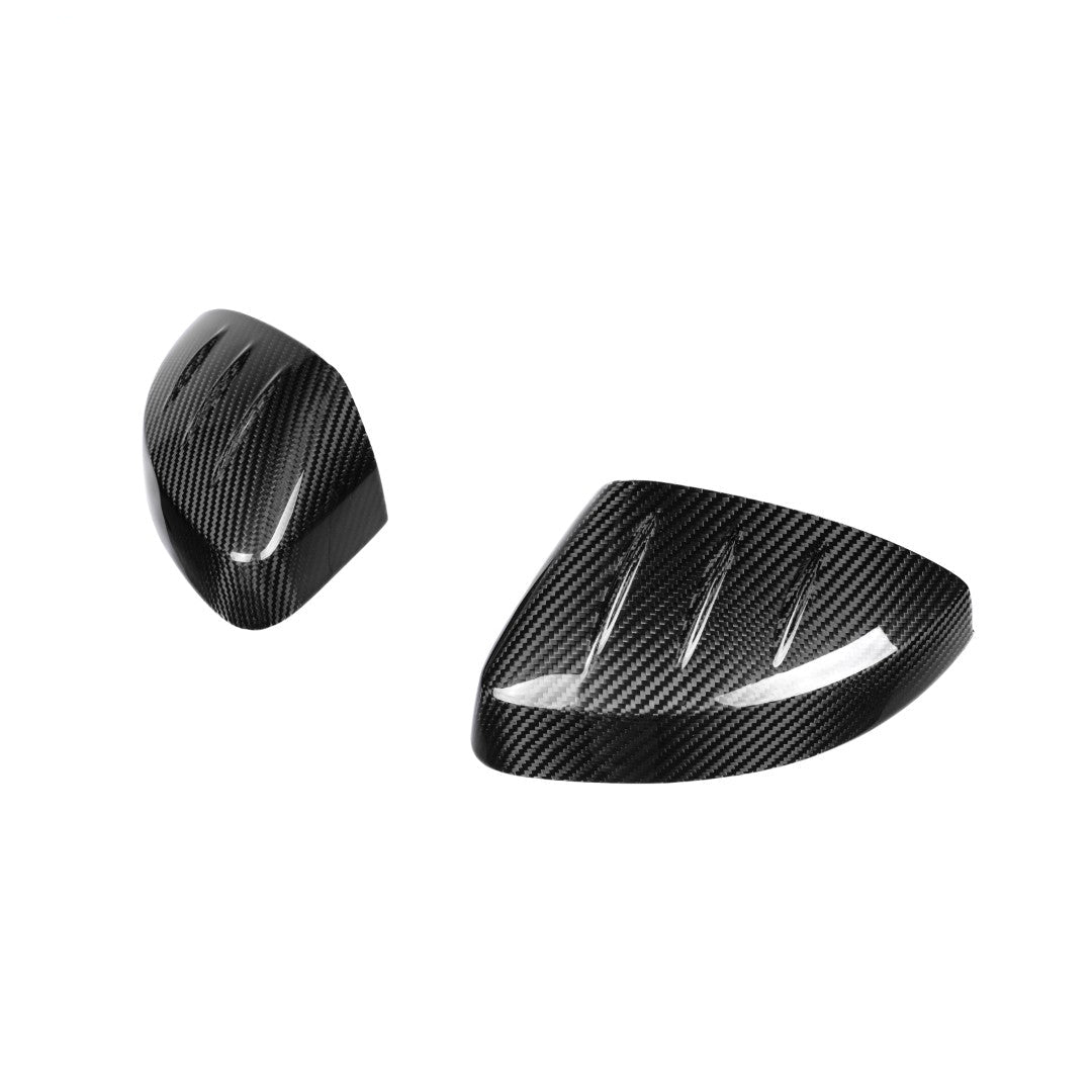 Audi RS3 S3 A3 8V.5 2017 2018 2019 2020 (without blind assist) with Aftermarket Parts - Mirror Caps Dry Pre-preg Carbon Fiber from Karbel Carbon