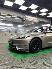 Tesla Model 3 Highland 2024-ON with Aftermarket Parts - Front Lip Pre-preg Carbon Fiber from Karbel Carbon