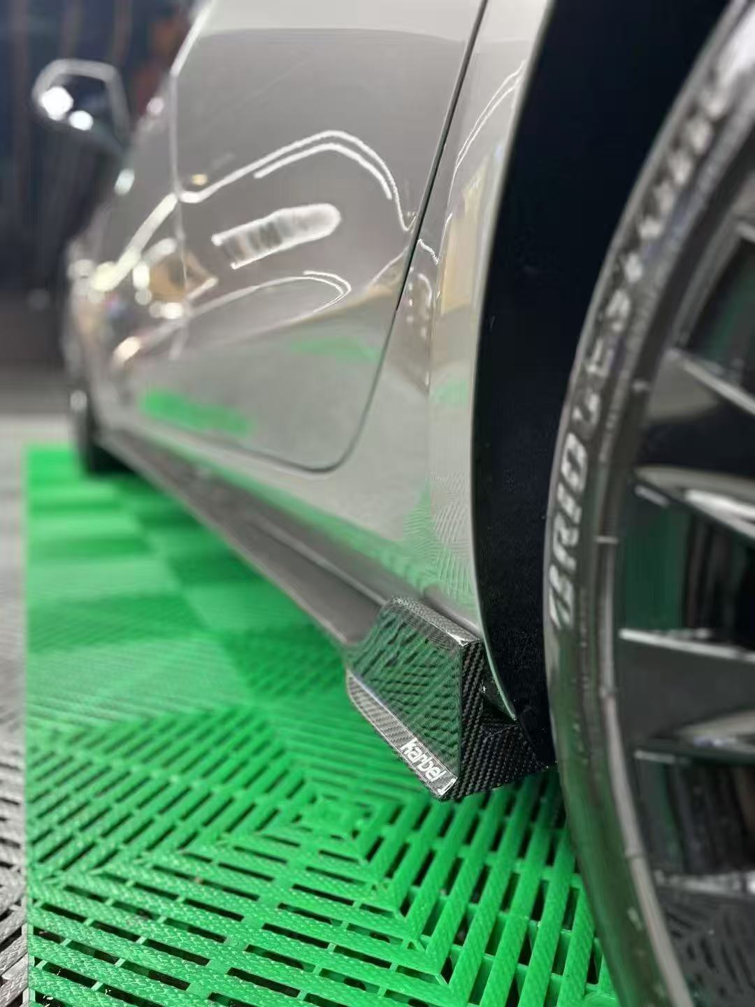 Tesla Model 3 Highland / Performance 2024-ON with Aftermarket Parts - Side Skirts Pre-preg Carbon Fiber from Karbel Carbon