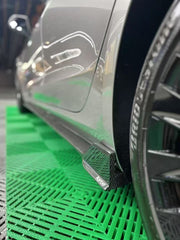 Tesla Model 3 Highland / Performance 2024-ON with Aftermarket Parts - Side Skirts Pre-preg Carbon Fiber from Karbel Carbon