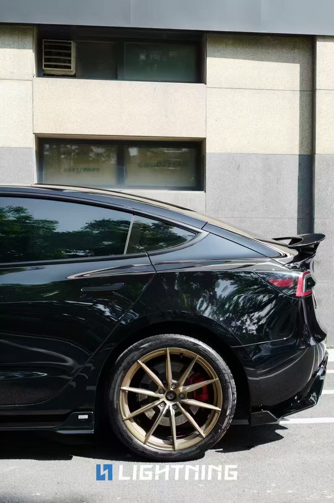 Tesla Model 3 Highland / Performance 2024-ON with Aftermarket Parts - V1 GT Style Rear Wing Dry Pre-preg Carbon Fiber/FRP from Karbel Carbon