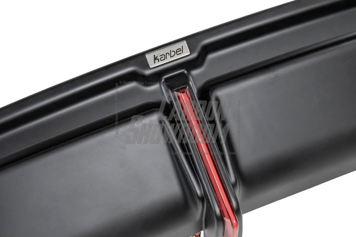 Tesla Model 3 Highland / Performance 2024-ON with Aftermarket Parts - With Light Style Rear Diffuser & Canards Dry Pre-preg Carbon Fiber/FRP from Karbel Carbon