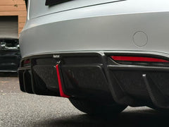 Tesla Model 3 Highland / Performance 2024-ON with Aftermarket Parts - With Light Style Rear Diffuser & Canards Dry Pre-preg Carbon Fiber/FRP from Karbel Carbon