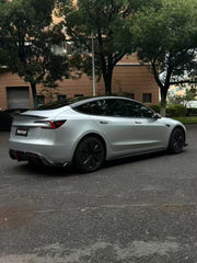 Tesla Model 3 Highland / Performance 2024-ON with Aftermarket Parts - V2 Style Rear Spoiler Dry Pre-preg Carbon Fiber/FRP from Karbel Carbon