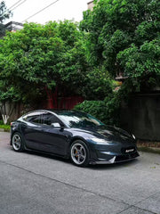 Tesla Model 3 Highland Performance 2024-ON with Aftermarket Parts - Front Lip Pre-preg Carbon Fiber/FRP from Karbel Carbon
