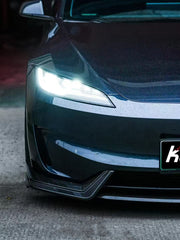 Tesla Model 3 Highland Performance 2024-ON with Aftermarket Parts - Front Lip Pre-preg Carbon Fiber/FRP from Karbel Carbon