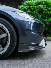 Tesla Model 3 Highland Performance 2024-ON with Aftermarket Parts - Front Lip Pre-preg Carbon Fiber/FRP from Karbel Carbon