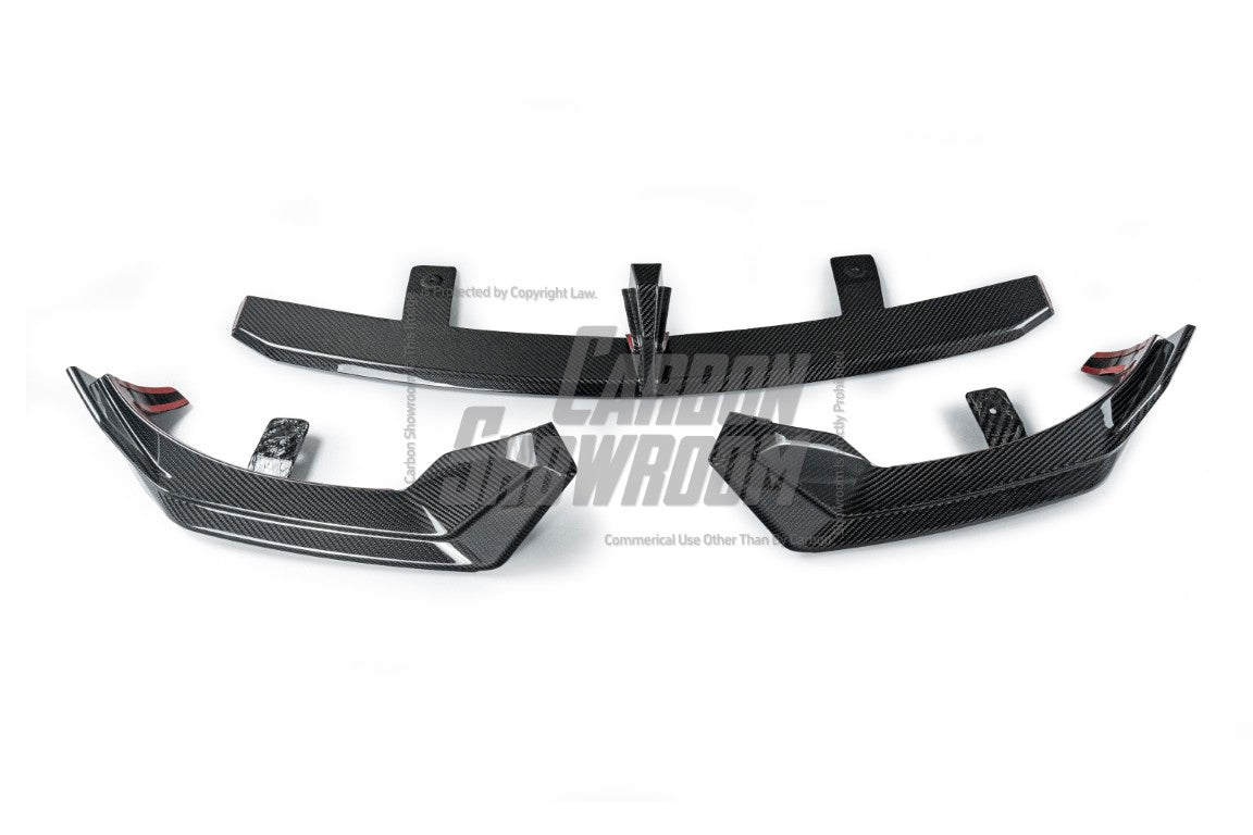 Tesla Model 3 Highland Performance 2024-ON with Aftermarket Parts - Front Lip Pre-preg Carbon Fiber/FRP from Karbel Carbon