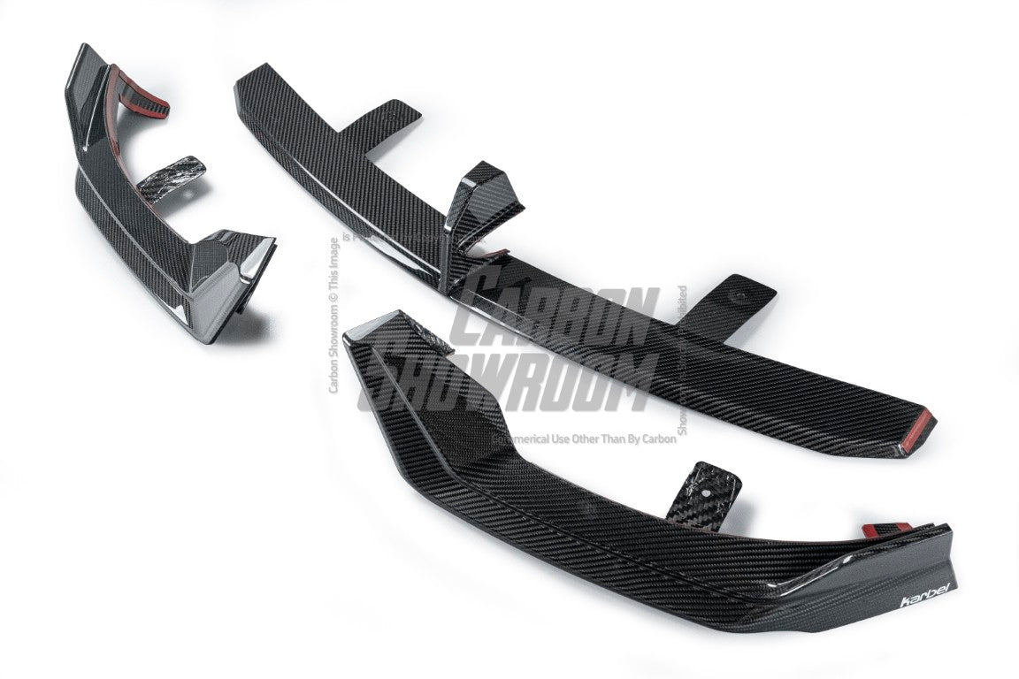 Tesla Model 3 Highland Performance 2024-ON with Aftermarket Parts - Front Lip Pre-preg Carbon Fiber/FRP from Karbel Carbon