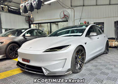 Tesla Model 3 Highland / Performance 2024-ON with Aftermarket Parts - Side Skirts Pre-preg Carbon Fiber from Karbel Carbon