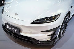 Tesla Model 3 Highland Performance 2024-ON with Aftermarket Parts - Front Lip Pre-preg Carbon Fiber/FRP from Karbel Carbon