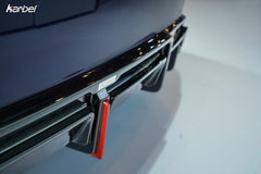 Tesla Model 3 Highland / Performance 2024-ON with Aftermarket Parts - With Light Style Rear Diffuser & Canards Pre-preg Carbon Fiber from Karbel Carbon