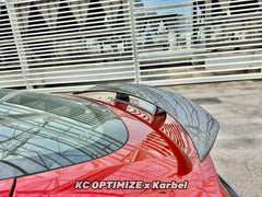 Tesla Model 3 Highland 2024-ON with Aftermarket Parts - V1 GT Style Rear Wing Pre-preg Carbon Fiber from Karbel Carbon