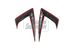 Tesla Model 3/P 2017 2018 2019 2020 2021 2022 2023 with Aftermarket Parts - Upper Valences Pre-preg Carbon Fiber from Karbel Carbon