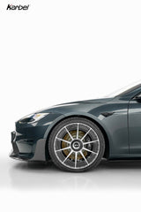 Tesla Model S 3rd Gen Late 2021-ON with Aftermarket Parts - Front Lip Dry Pre-preg Carbon Fiber from Karbel Carbon